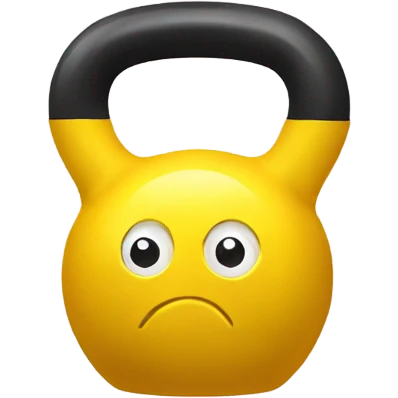 Yellow kettle bell emoji