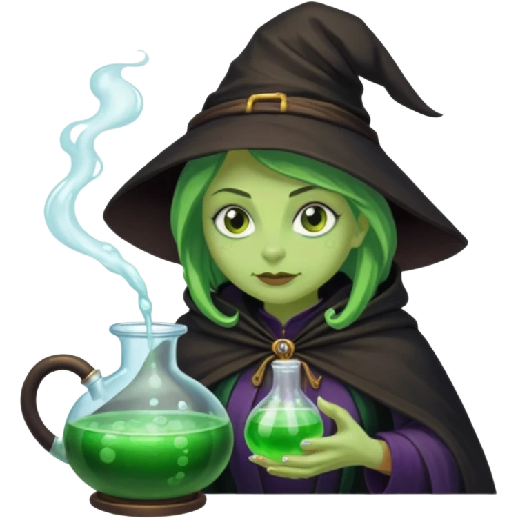 green witch cooking potion emoji