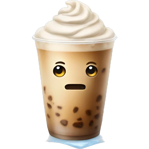 iced latte in a big cup emoji