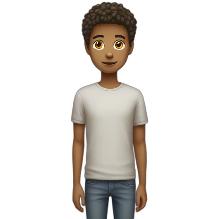 teenager young guy standing emoji