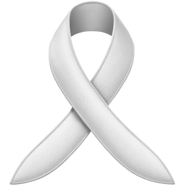 lung cancer white ribbon emoji