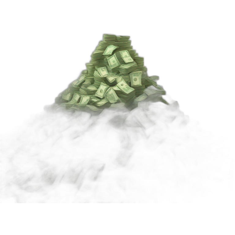 Mountain of money emoji