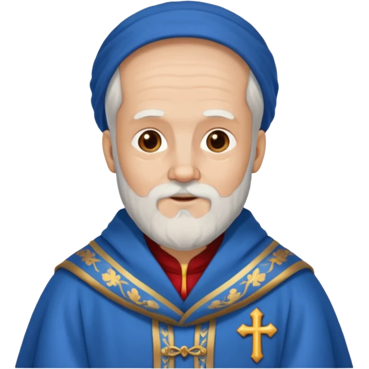 Святий Миколай в синьому вбранні emoji