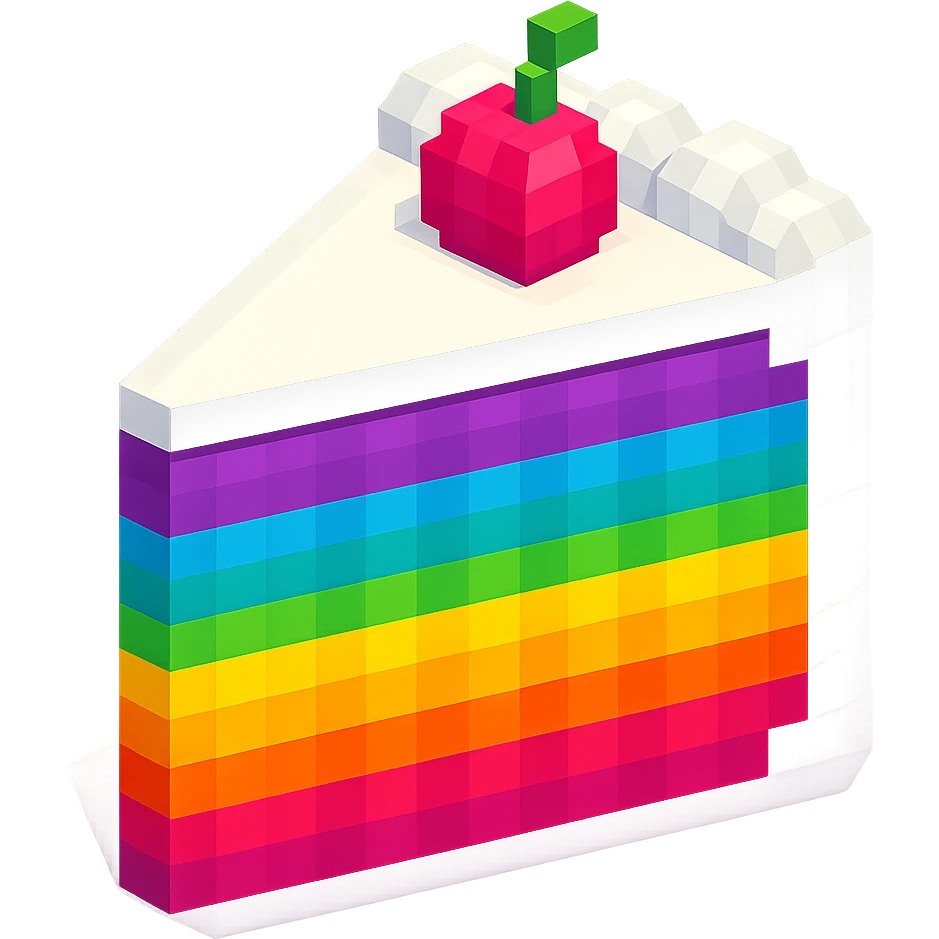 Rainbow cake emoji