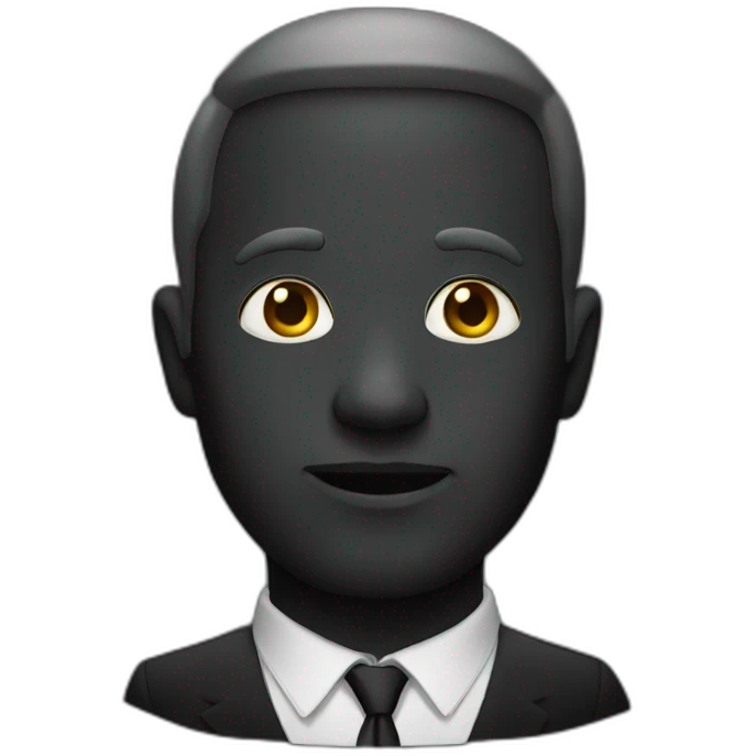 un noir emoji