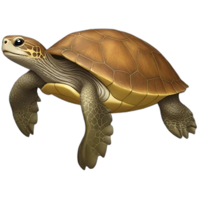 Tortue sur une loutre emoji