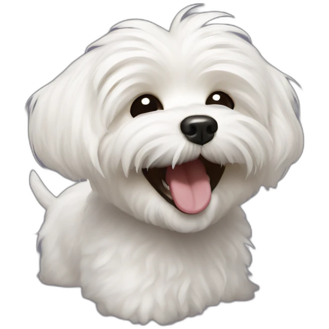 dog bichon havanese laughing emoji