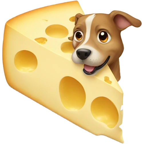 Dog eating cheese  emoji