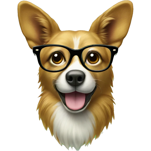 animal portrait on green backdrop with glasses emoji