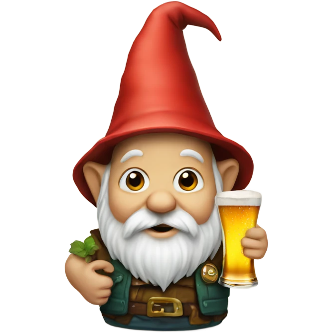 gnome with beer emoji