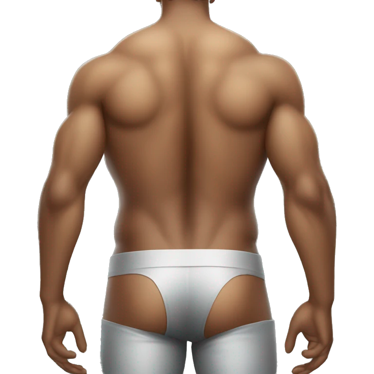 man with very very developed glutes from back emoji
