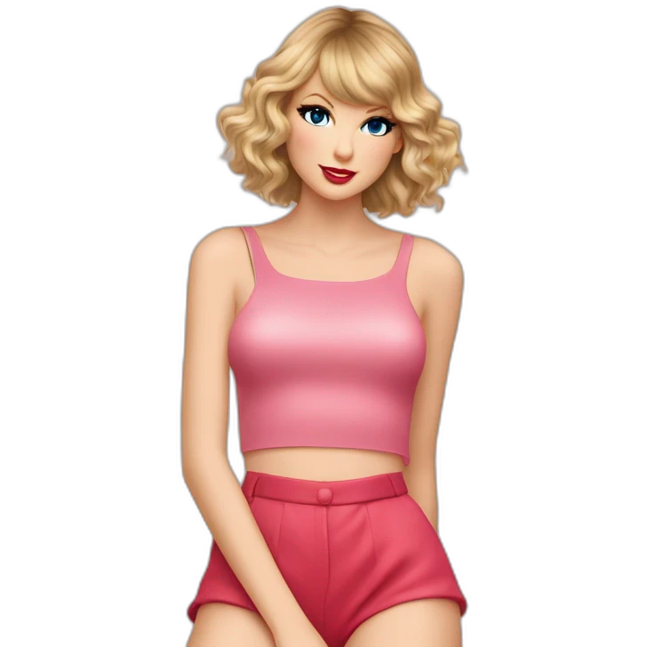 Taylor Swift representer comme sur la pochette de l'album lover emoji