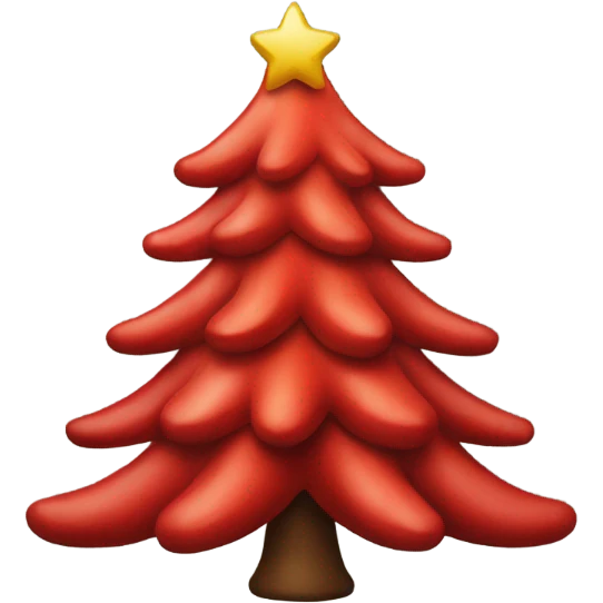 Red Christmas tree  emoji