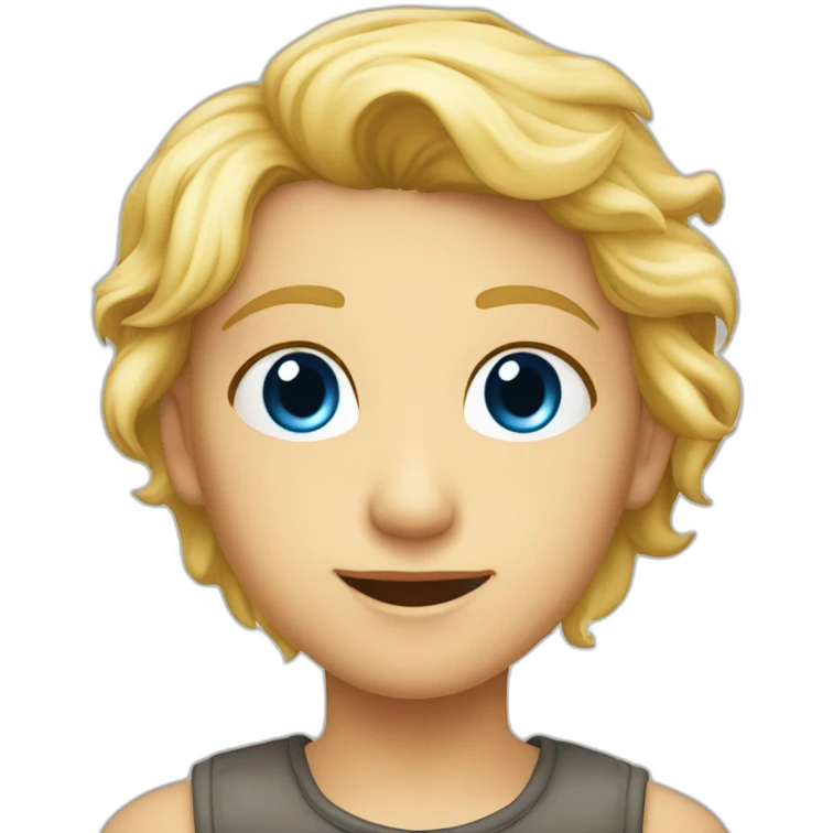 Garçon-blond-yeux-bleus-fille-blonde-yeux-marrons-couple  emoji