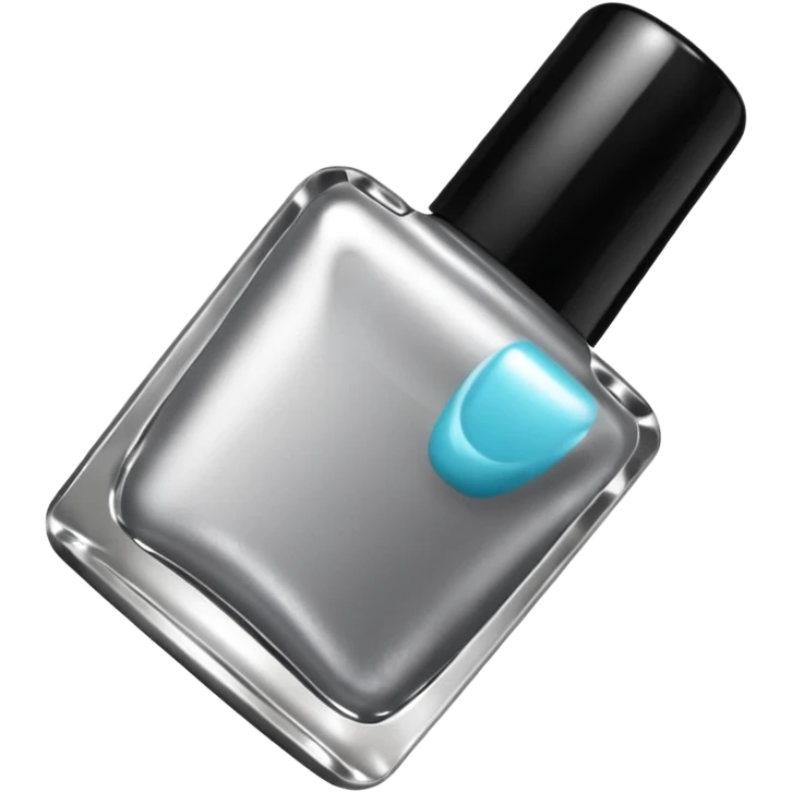 silvery nail polish black emoji