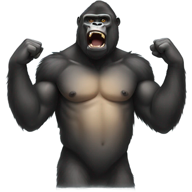 Gorilla beating chest emoji