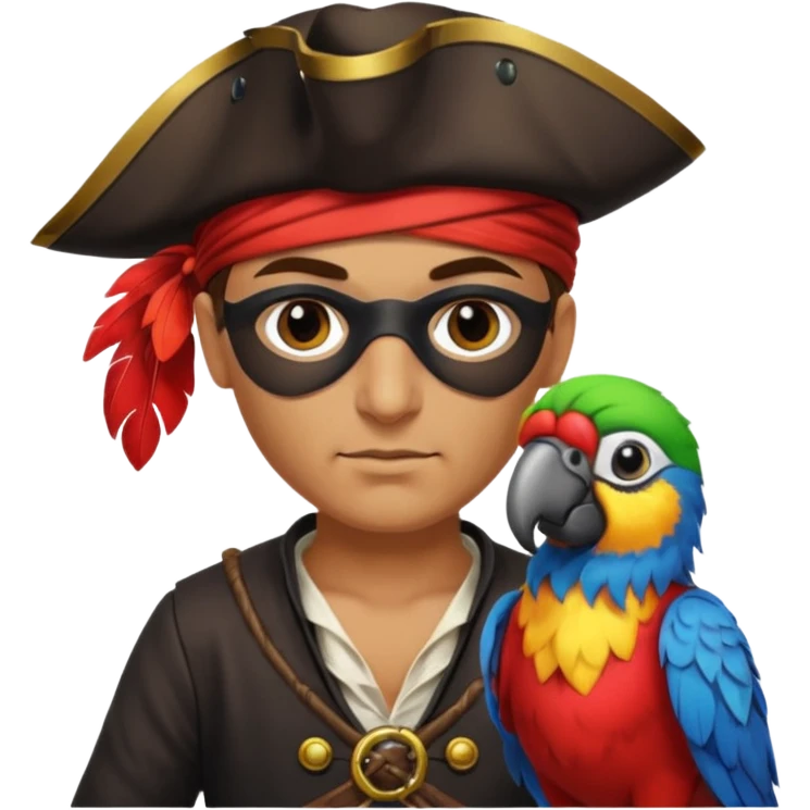 pirate and parrot emoji