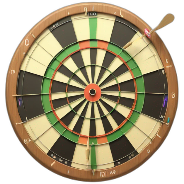 Darts bord in plane shape emoji