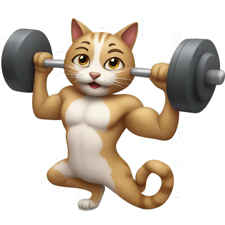 Cat working out emoji