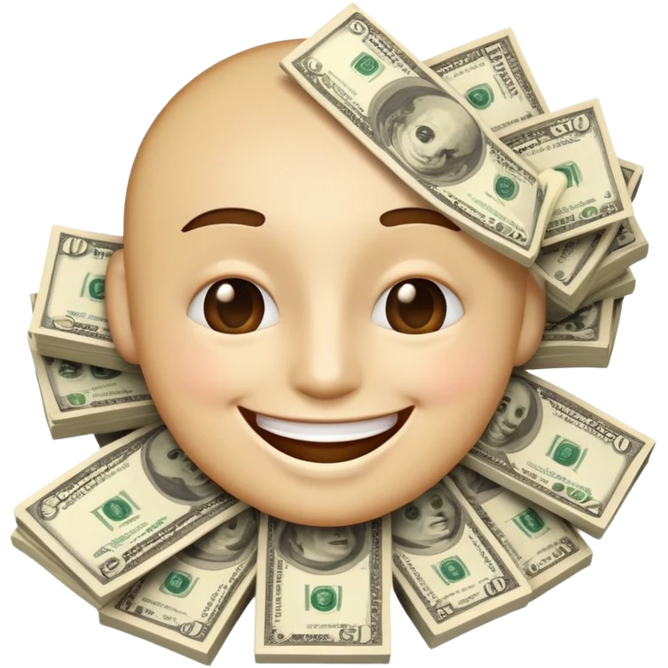 happy face with money emoji