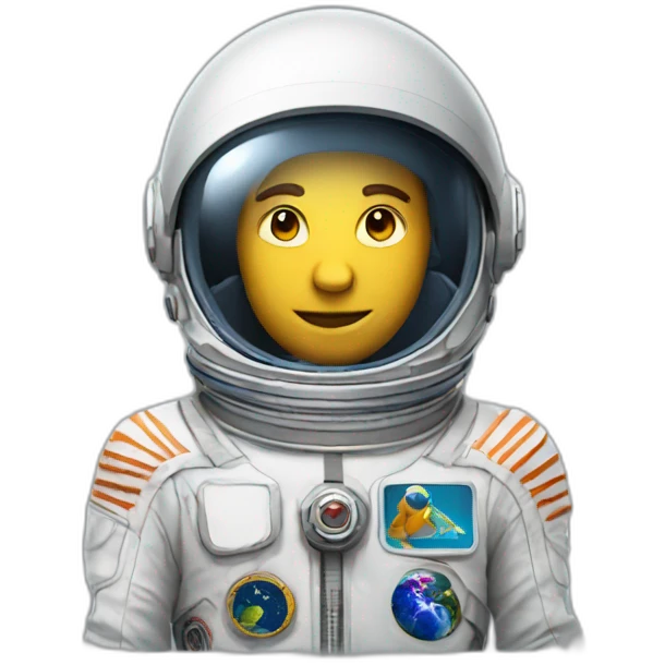 Un astronote perdu dans espaces emoji