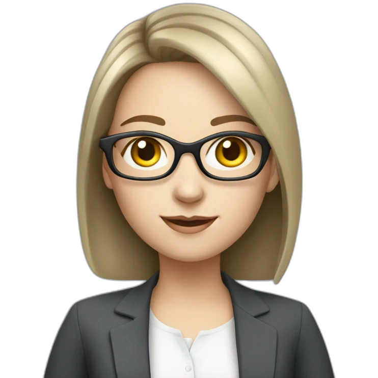 English teacher, white brunette girl with iPad without glasses emoji