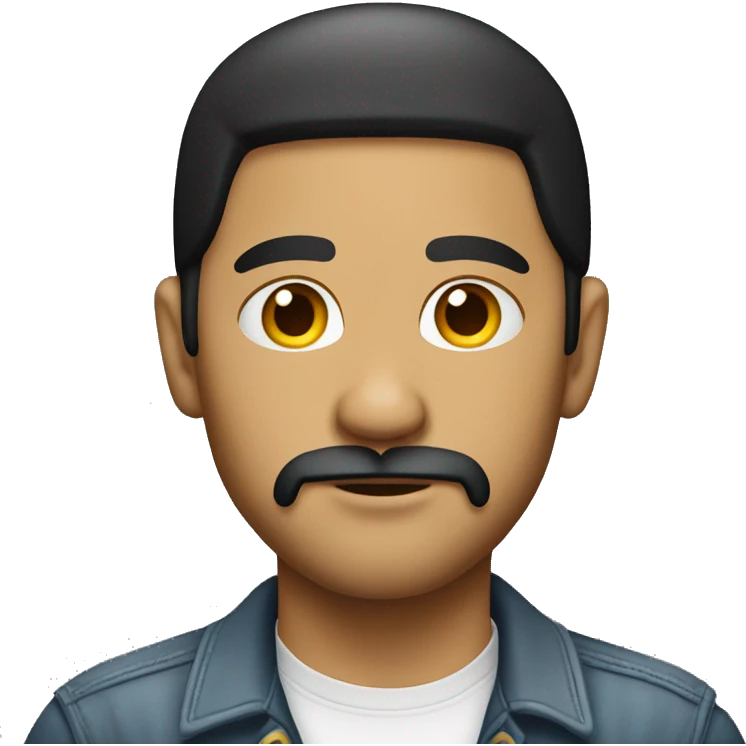 Cholo with no hat but small mustache and thin beard  emoji