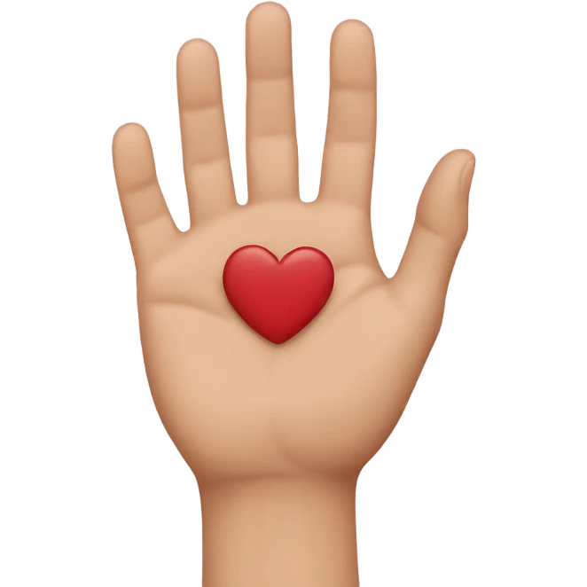 hand heart emoji