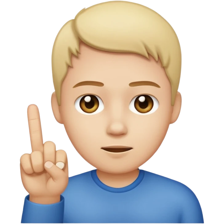 straight face with middle finger emoji
