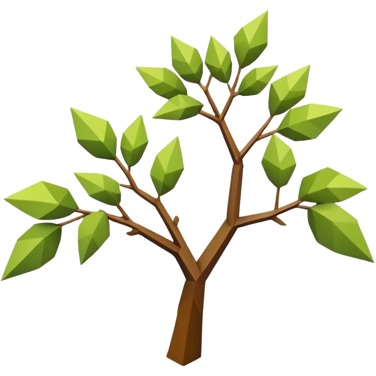 low poly branch white godly   emoji