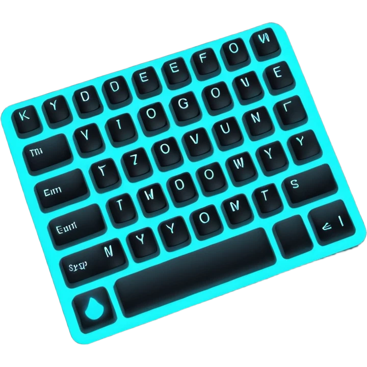 neon computer keyboard emoji