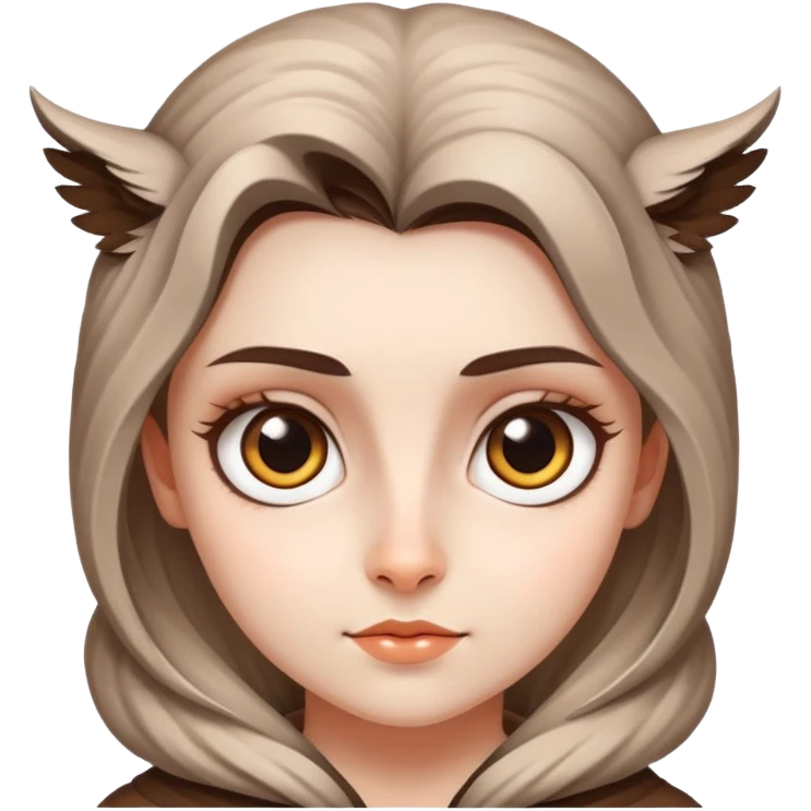 부엉이 같은 여자아이 emoji