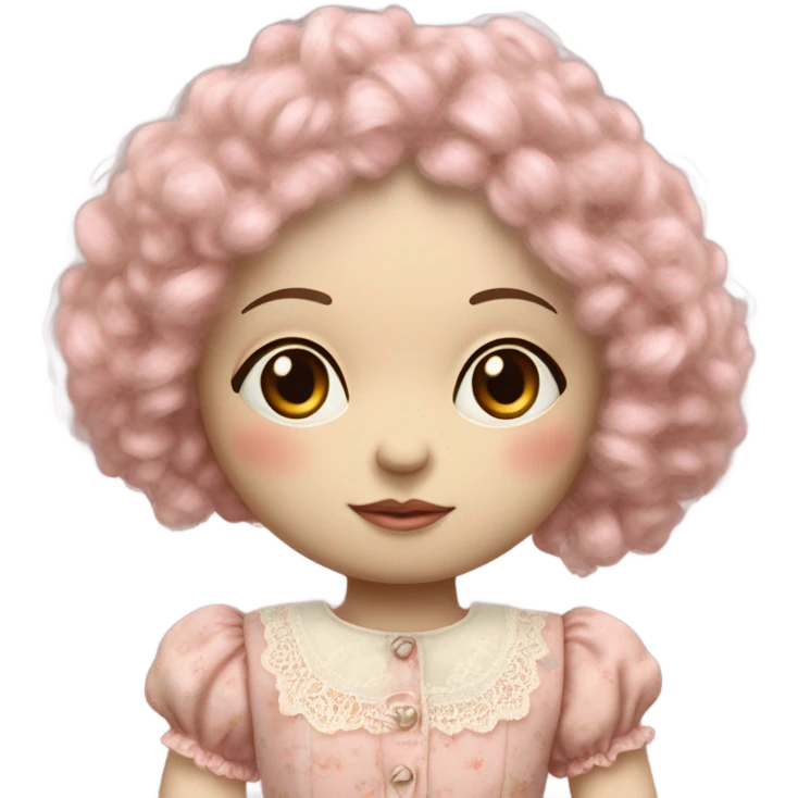 Pink shabby chic doll  emoji