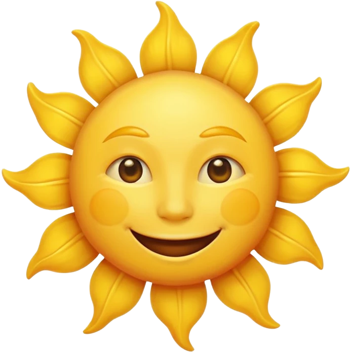 smiling sun emoji, simple and cheerful emoji