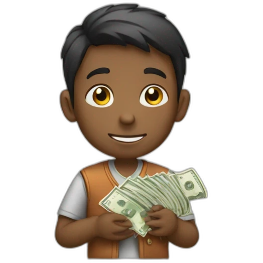 Boy counting money  emoji