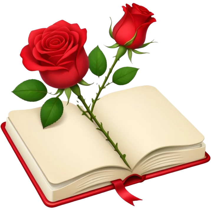 notebook and Rose emoji