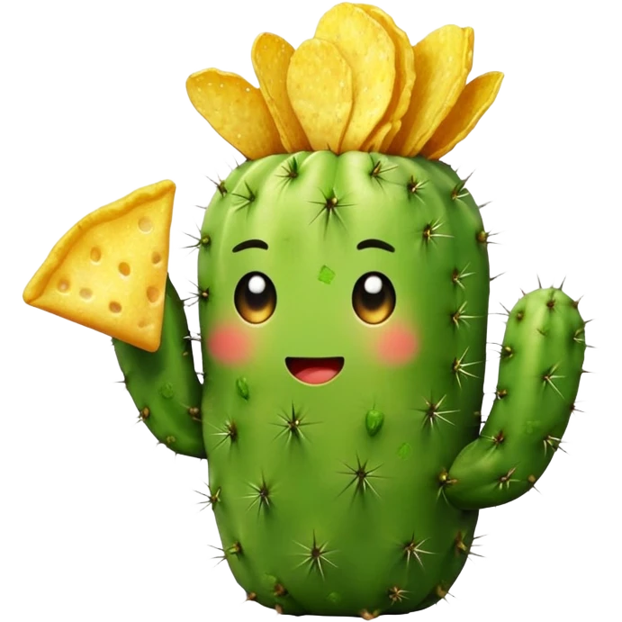 cactus eating chips emoji