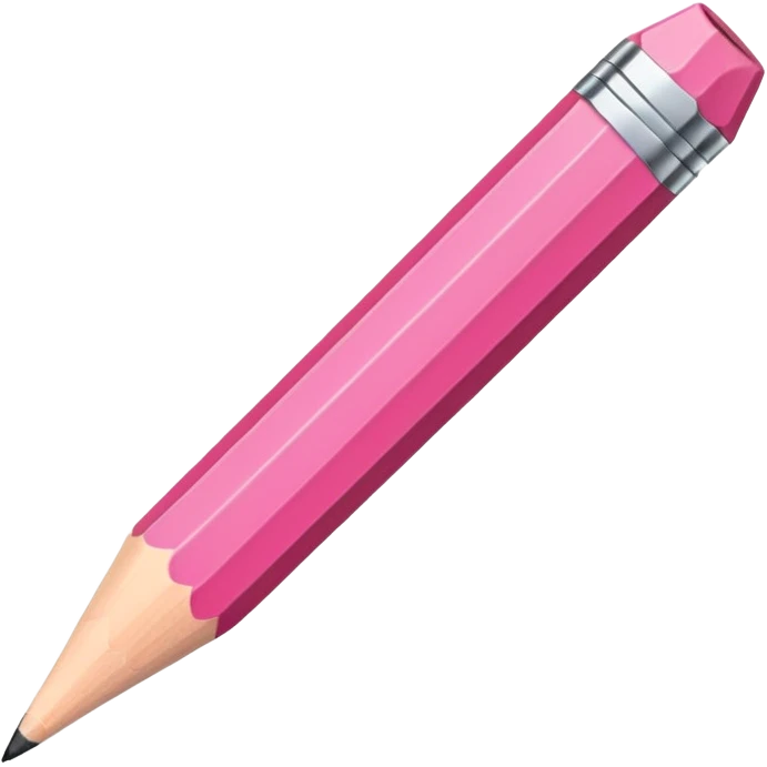 Pink pencil emoji emoji