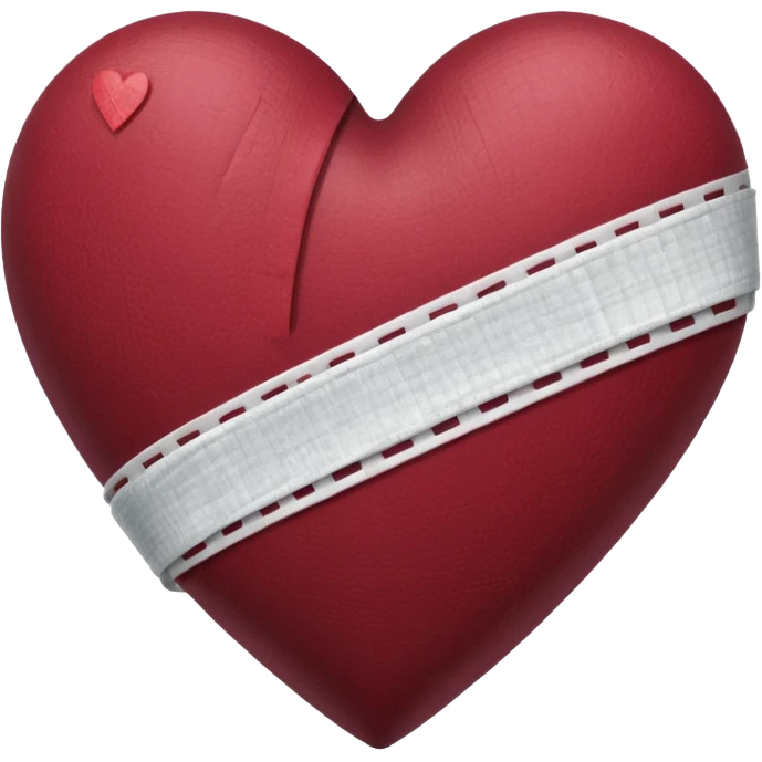Heart bandaged burgendy emoji
