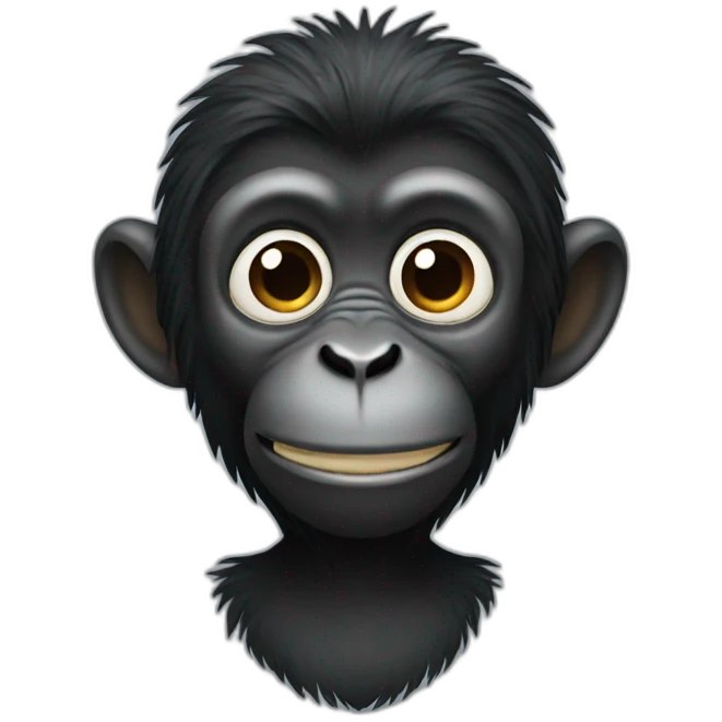 Black monkey emoji