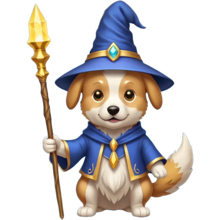 Dog wizard emoji