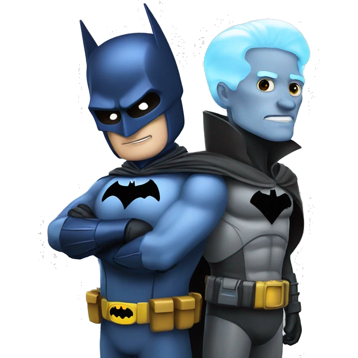Batman and mr freeze emoji