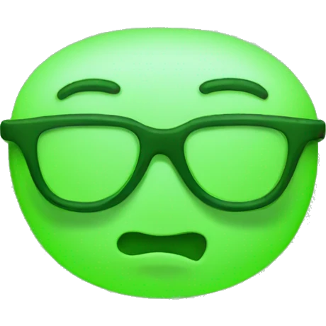 green neon emoji