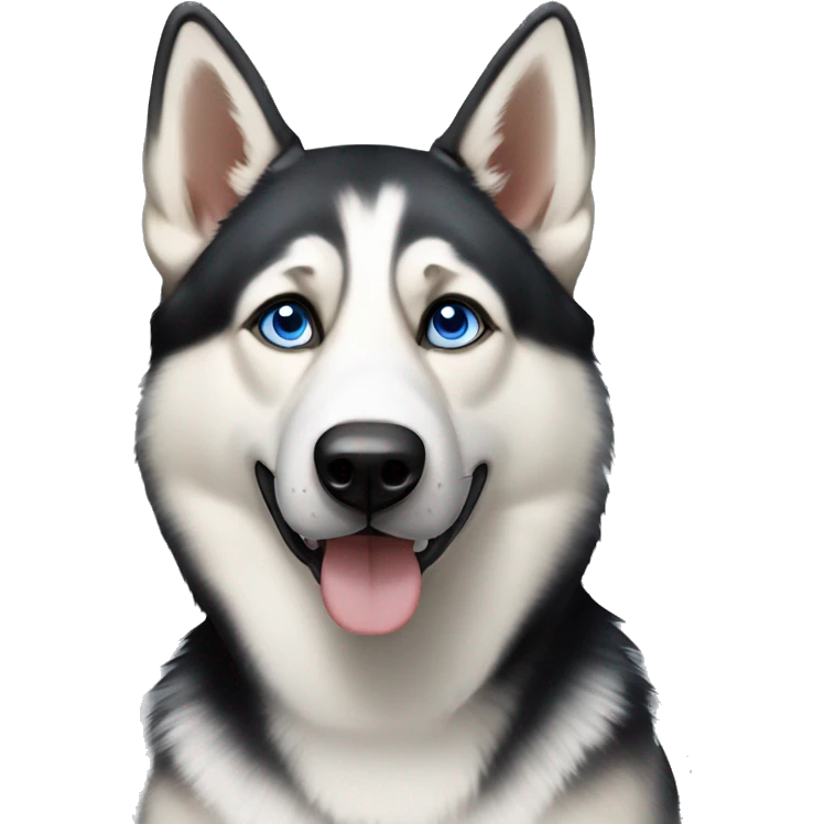 Husky German shepherd with blue eyes  emoji