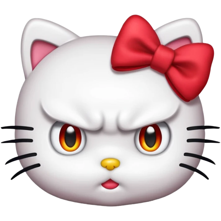 Hello kitty mad emoji