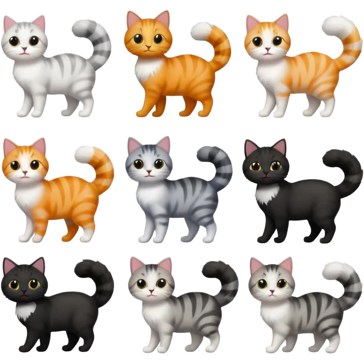 Cats with Fluffy Tails emoji