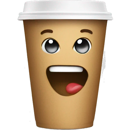 coffee in a recycled take-away cup emoji