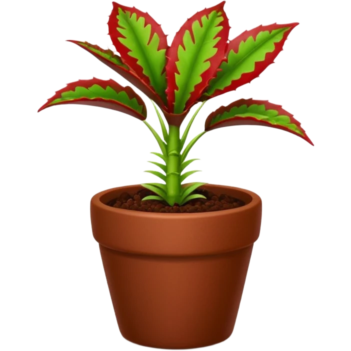 Venus Flytrap Plant in a brown cute pot emoji