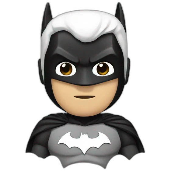 batman with white colors emoji