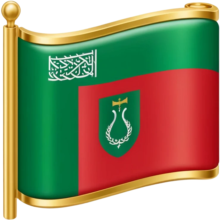 Saudi Arabian flag with microchip emoji